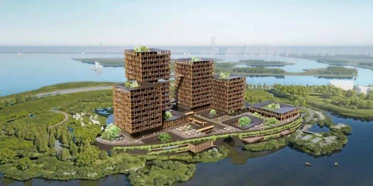 湖亭望月户型解析:湖亭望月2026年8月最新苏州吴江太湖度假区合院观湖大宅空间设计(图4)